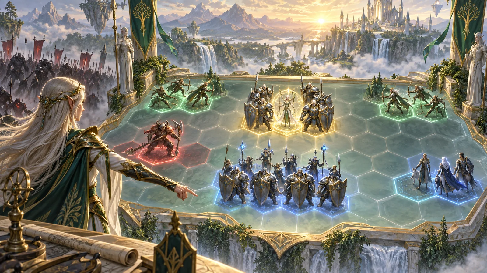 An elven commander demonstrates durable positioning principles