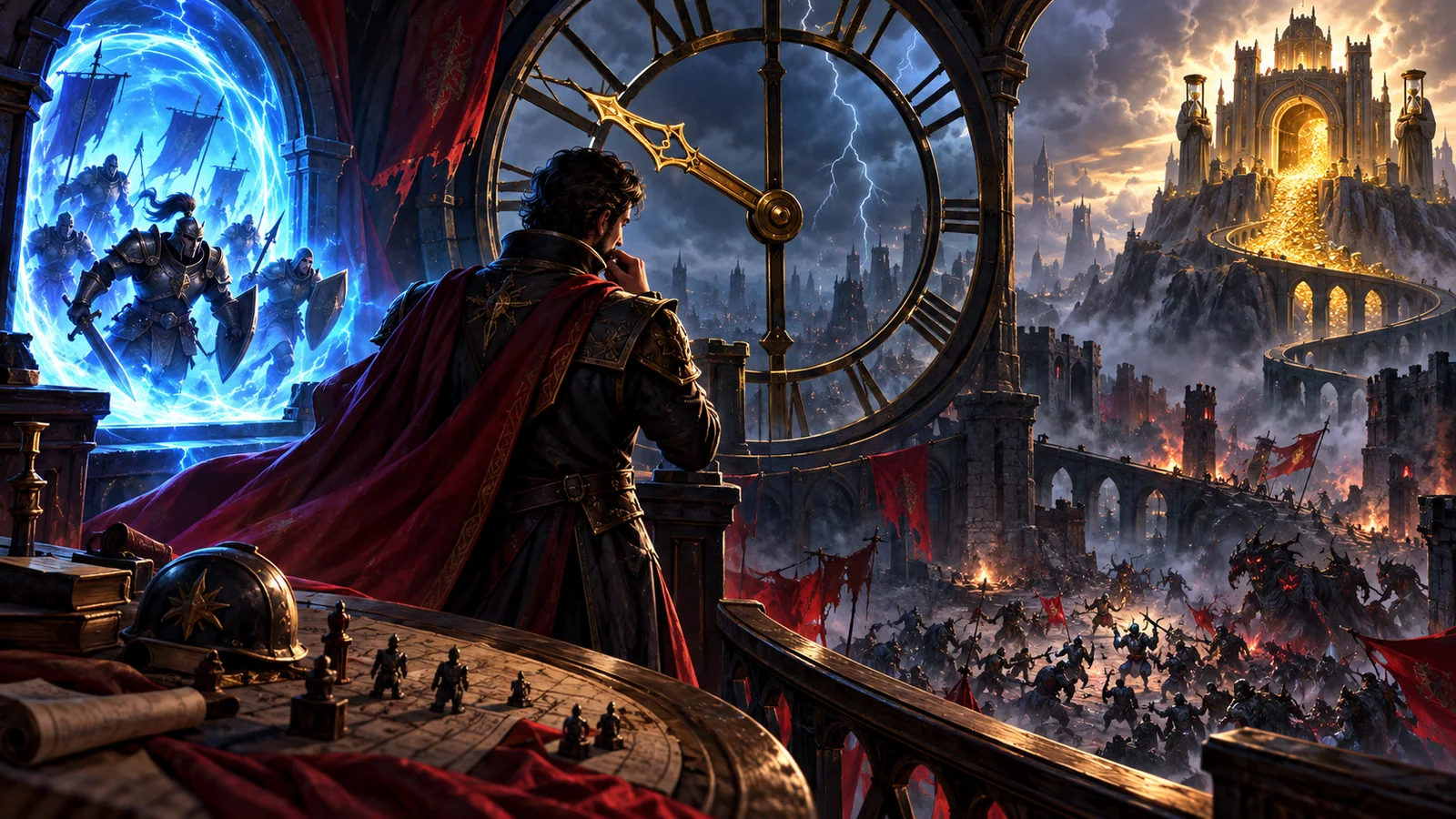 A commander chooses between immediate reinforcements and future wealth